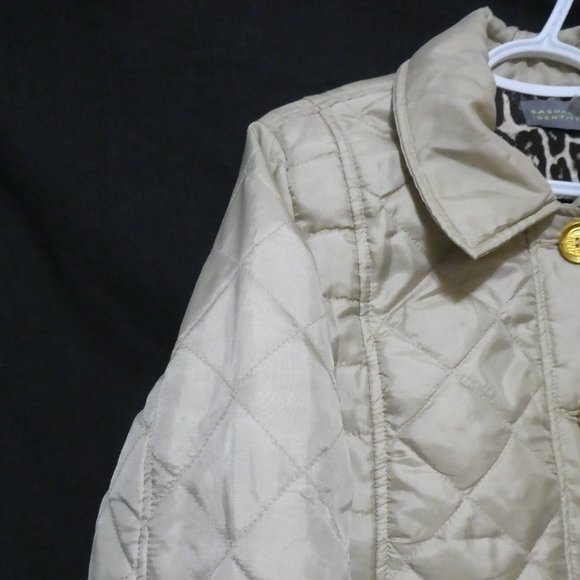 CASUAL IDENTITY | large | Camel Quilted Jacket With Gold Button-Up Front | NWOT - Picture 3 of 16